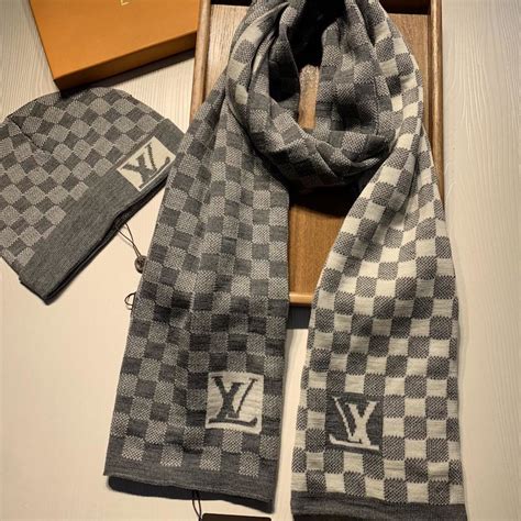 lv winter scarves|louis vuitton scarf and beanie.